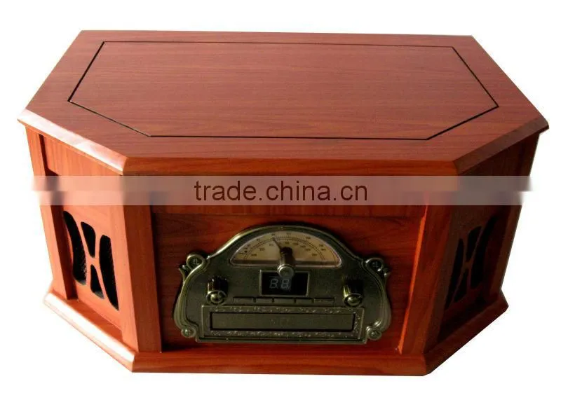 5 in 1 Turntable CD player with USB SD recording and lcd indicater