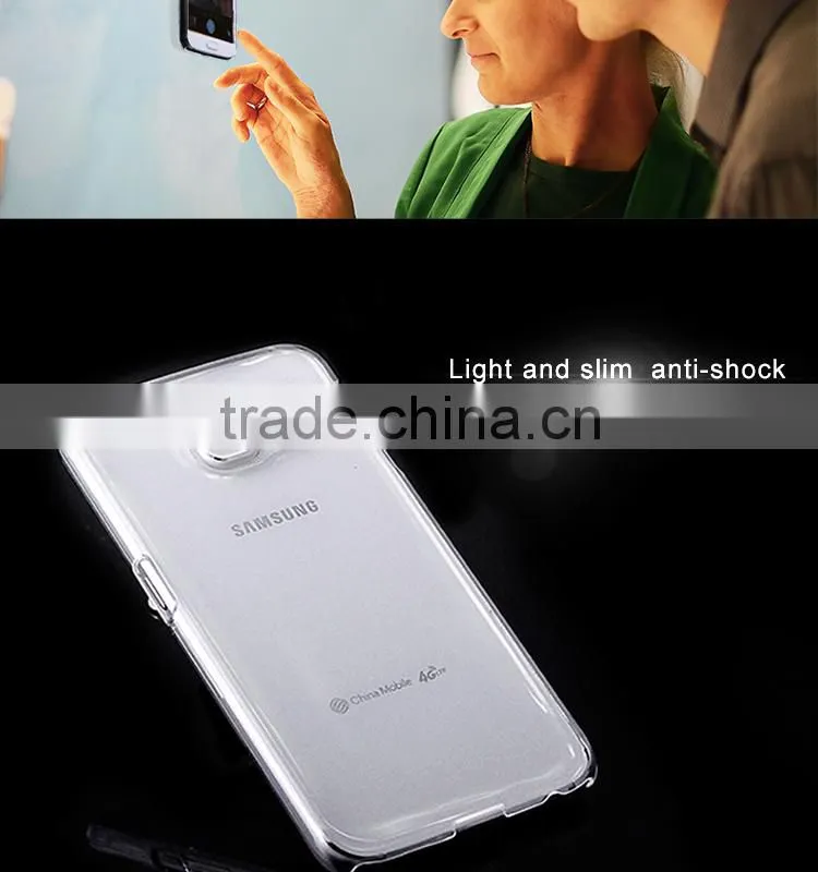 Wear resistant epoxy glue case for Samsung s6 Transparent cover
