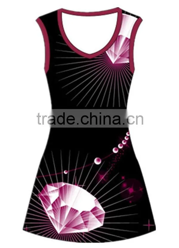 Netball Dress Sublimation Print Uniform Latest Netball Dress