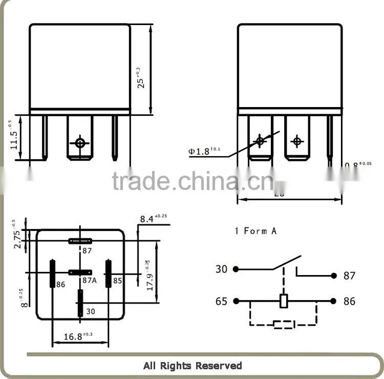 RTT7101H top selling low price auto relay, universal auto relay 12V 30A