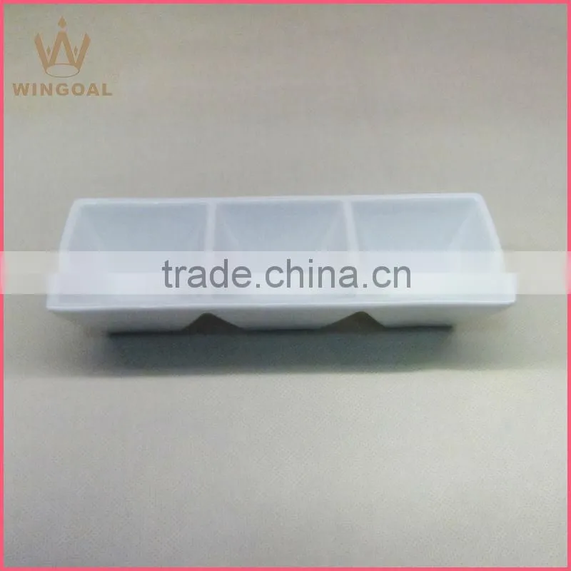 ceramic three departments snack plate