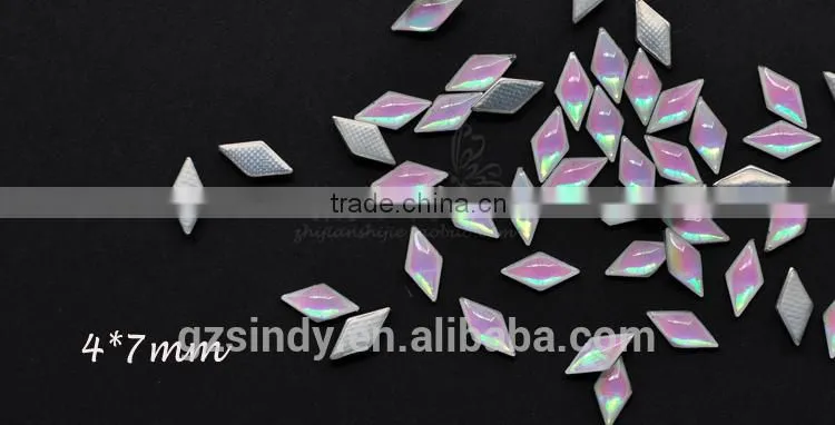 Korean Style Flat Back Glass Resin Stone Opal Decorative Stones ZX:SZ574