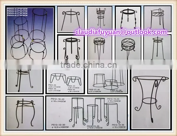 wrought iron hanging flower pot rack