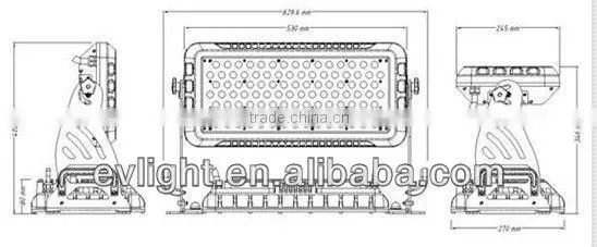 Waterproof led city wash light 108x3w RGBW color