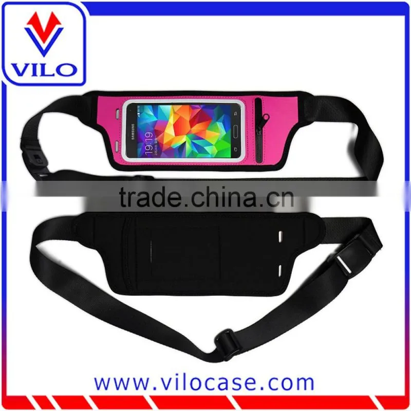 one pockets running Belt with Clear PVC Window waist bag