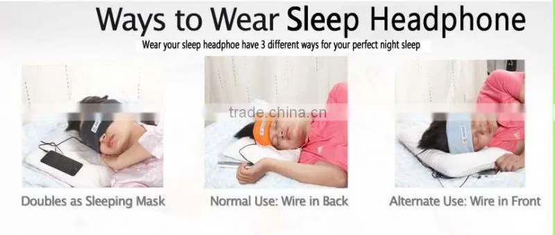 Uneed Noise Cancelling Wired Carton Sleeping Headband Headphones For Laptop Computer