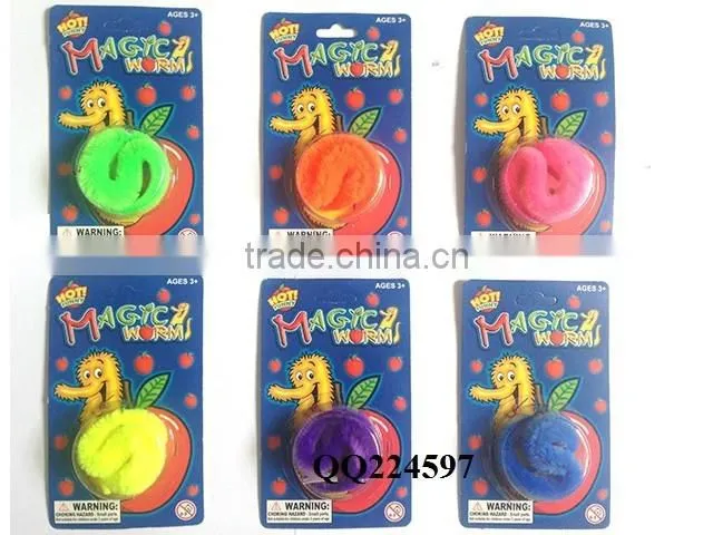 Magic twisty wiggle worm toy fuzzy magic worm
