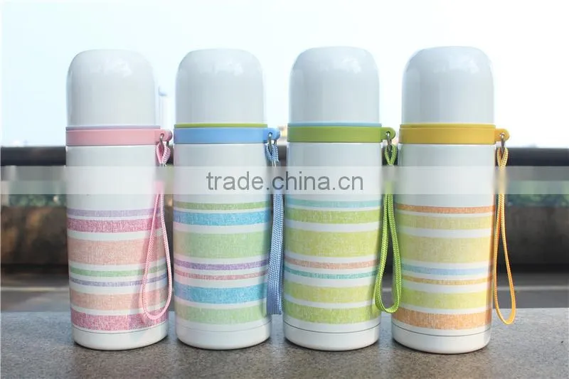 oem diller leakproof portable rainbow pinstripe stainless steel flask