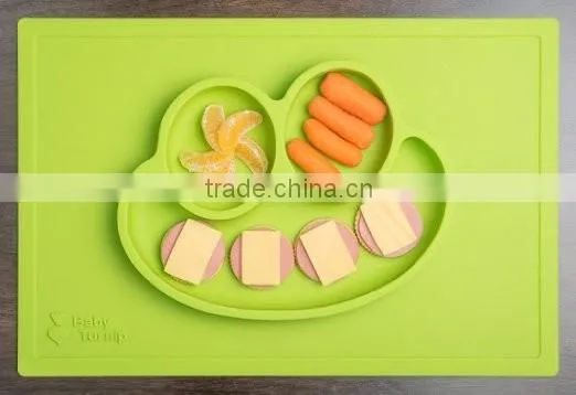 Custom Food Grade Baby One Piece Silicone Placemat