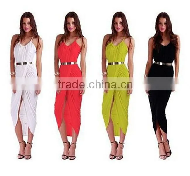 Marvelous Gorgeous Splendid and Posh 5 yards praise super sexy milk silk dress with belt
