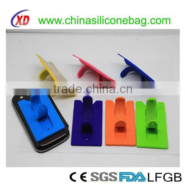 Smart wallet mobile card holder with stiker silicone card holder
