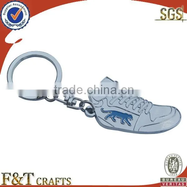 Custom 3d embossed metal cheap keychain shoe