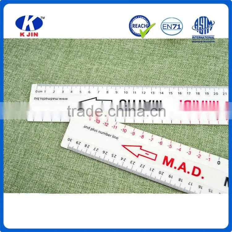Hot selling 30cm double side plastic ruler style with nutcracker ruler for measuring waist