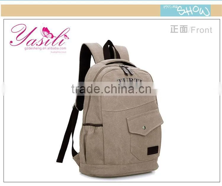 Waterproof lightweight canvas backpack;classic khaki canvas backpack;german school backpack