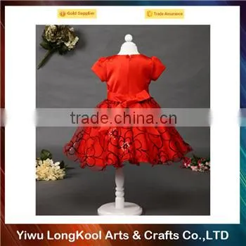 2016 Best selling cute girls princess tutu dress bright red wedding dress