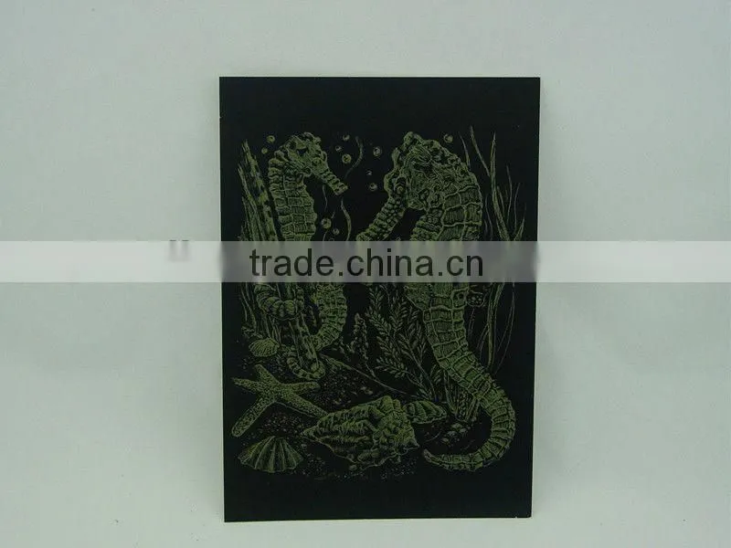 Engraving card/Scrap art foil/foil card/Parrot designed foil paper engraving art