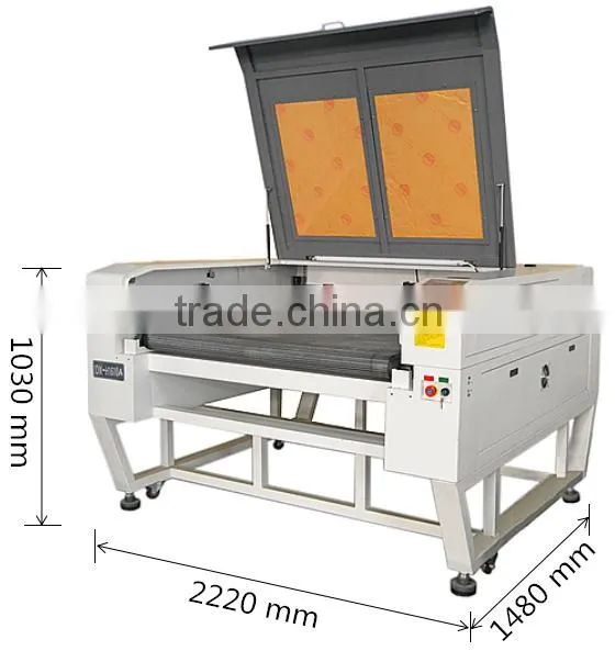 1600 * 1000mm auto feeding leather Laser cutting machine