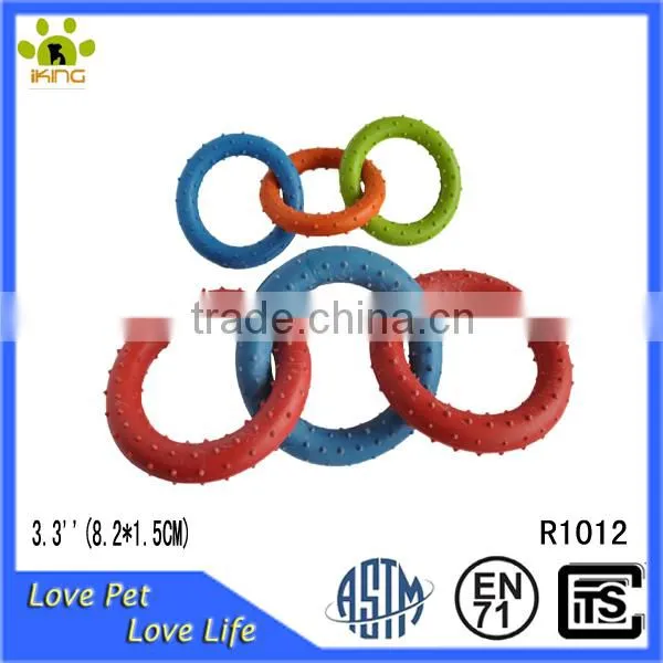 Rubber ring pet tug toy,tripod donut pet toys