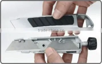 3pcs blades utility knife Trapezoid blade Zinc alloy Fixed Blade OEM Utility Cutter