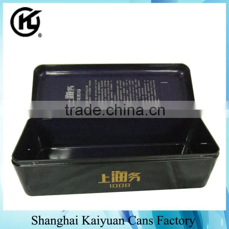 High Quality Rectangular Wine Gift Tin Can Box (various lids and printing)