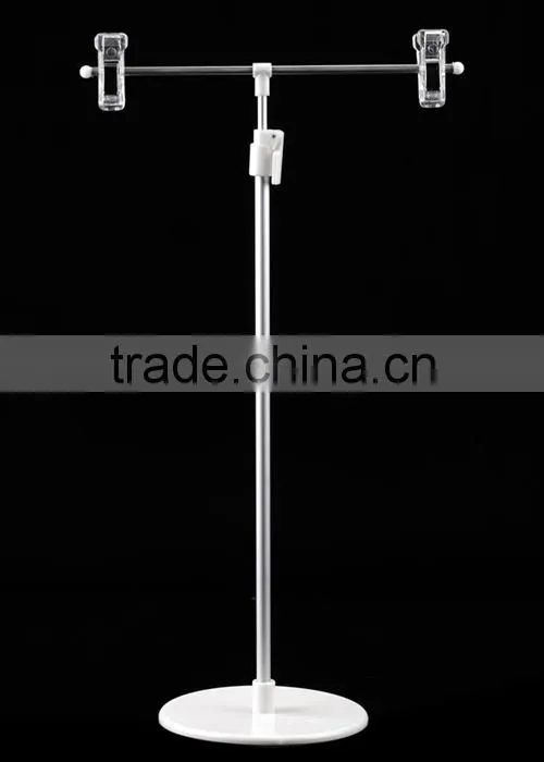 Plastic supermarket advertising display clamp