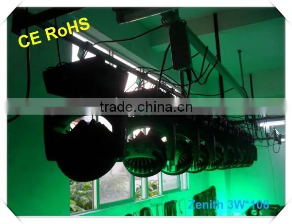 108 rgbw 3w led moving wall washer