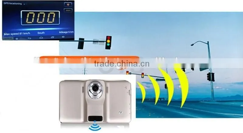 New 7 inch Android GPS Navigation DVR Camcorder Radar Detector quad-core processors built 8GB HD 1080P Android car dvr camera