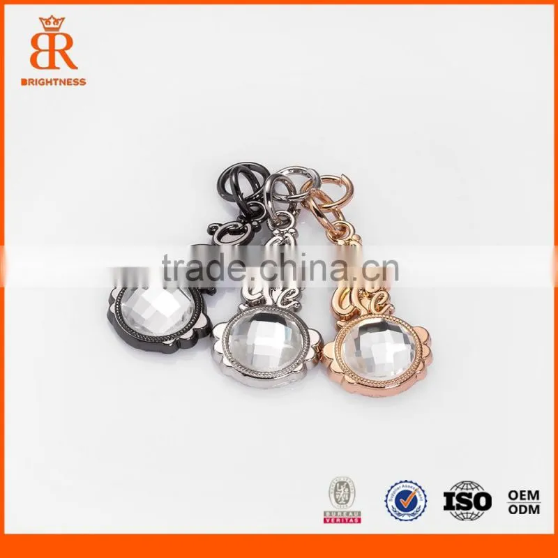 Factory wholesale zinc alloy metal decorative zipper puller zipper slider