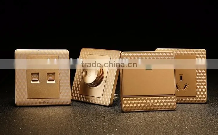 BIHU golden single double female wifi data internet rj45 connector socket
