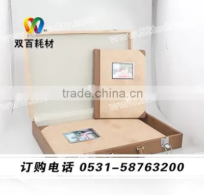 newest design high quality fancy leather album cover with case China most professional manufacture