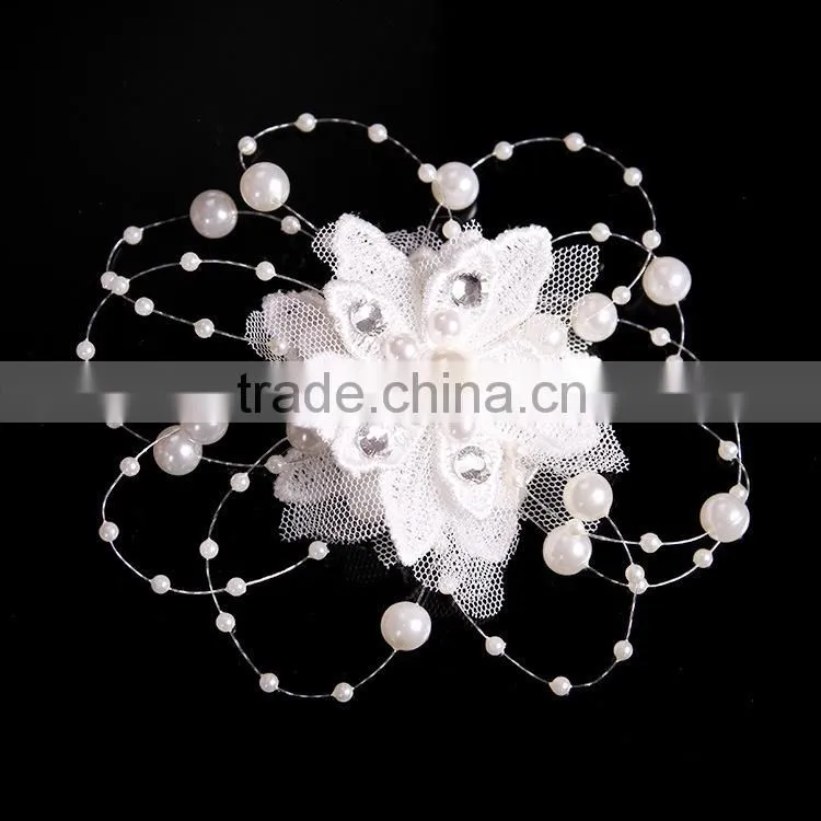 white flower ladies fancy elite hair clips for haidresser