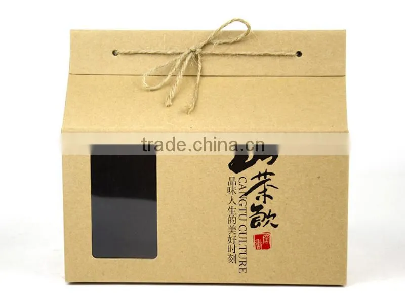 custom PVC window kraft paper box