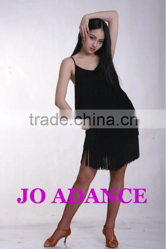 Latin dance dress dance competition dress latin dance costumes Latin fringed skirt Tights