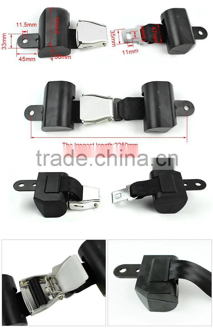 High quality wheelchair seat belt with double retractor
