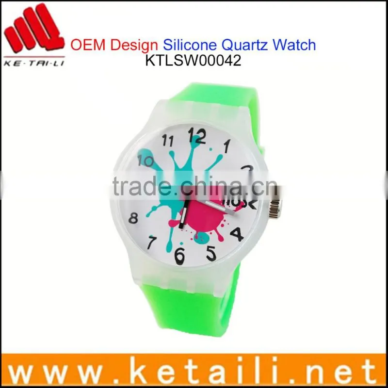 Cheap promotional gifts silicone rubber wristband watch, silicone sports watch