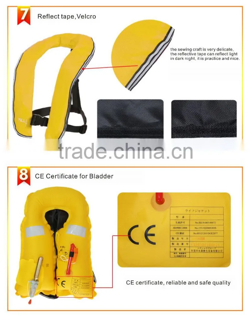 High quality nylon waterproof CE approved waist life jacket wholesale