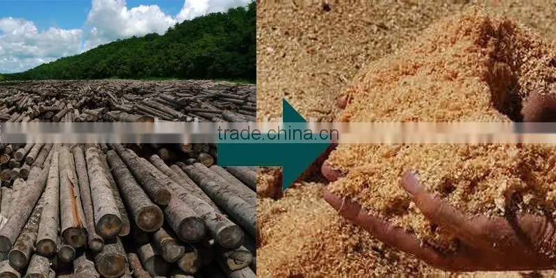 Chinese machine make sawdust