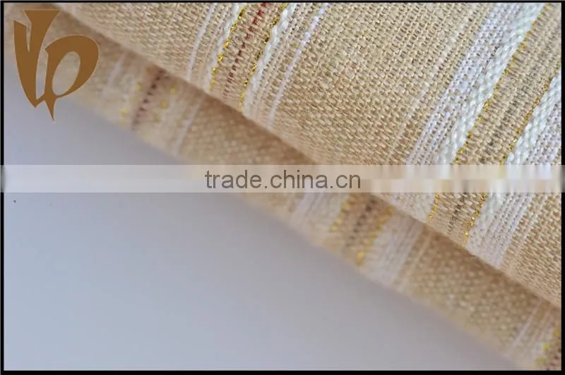 yarn dyeing linen metallic fabric with lurex with 6% polyester