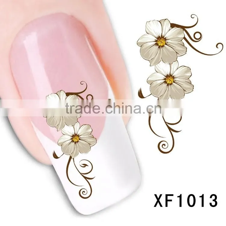 2016 New arrival water transfer nail decals nail art stickers Flower design nail art accessories