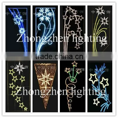 Romantic Decorative Rose Street Lighting Pole