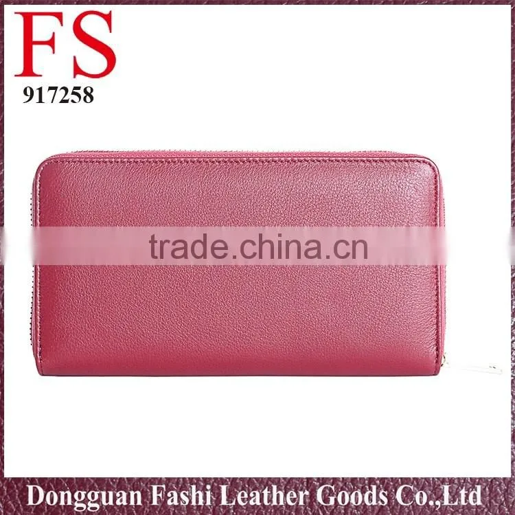 New Design Women zipper Soft Leather Wallet