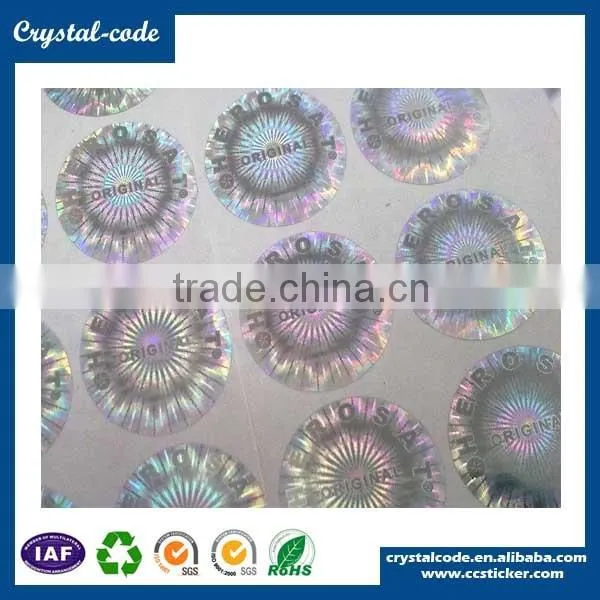 Hologram laser sticker labels, cheap custom anti-counterfeit hologram sticker security label