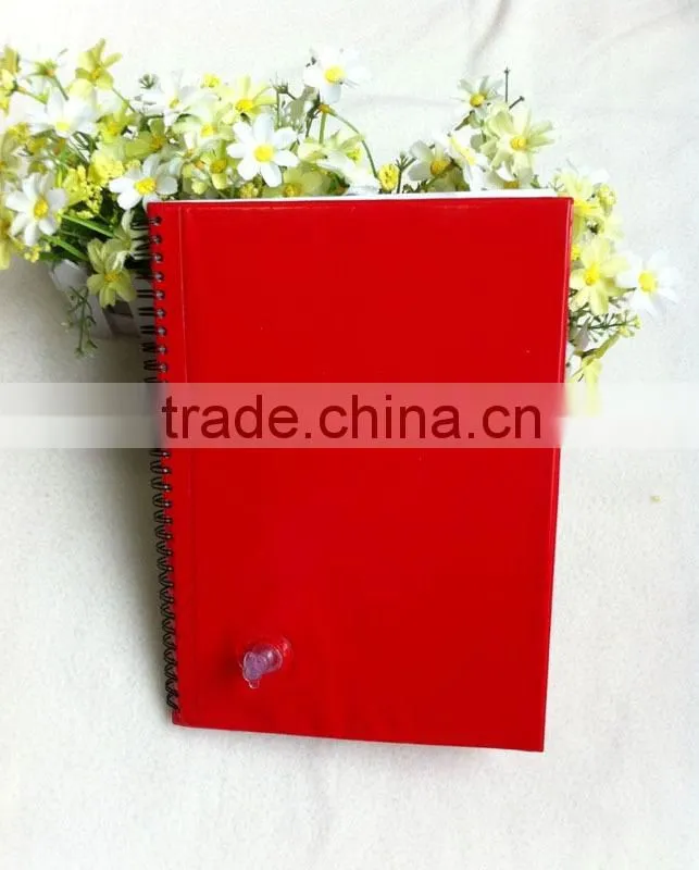 2014 New design PVC pillow notebook spiral binding