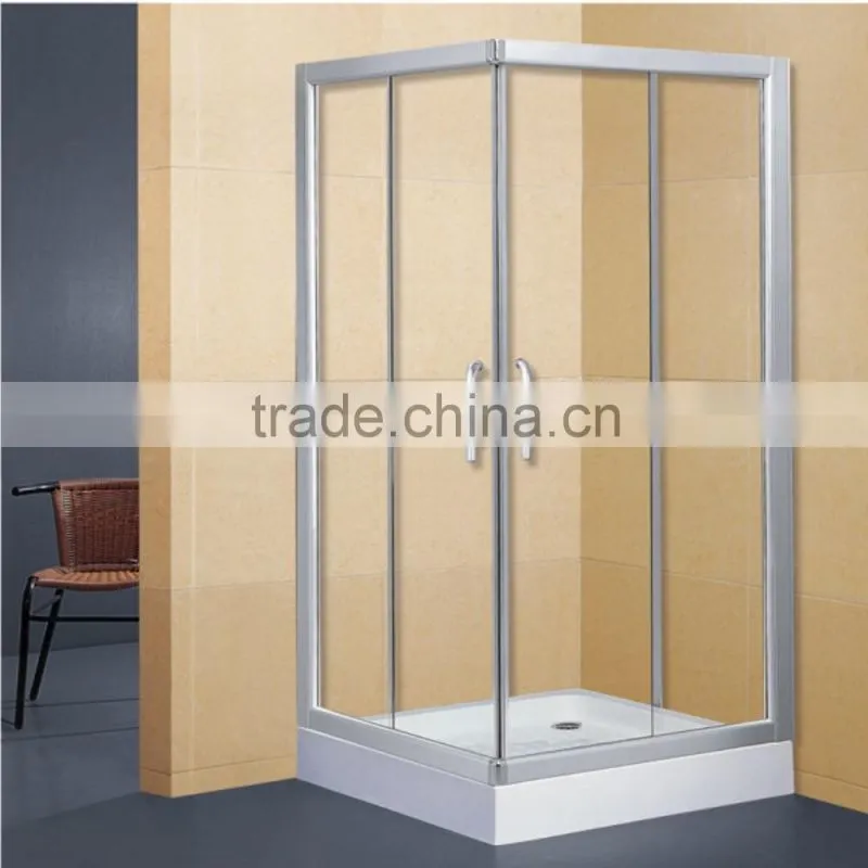 Acrylic Tray Aluminum Frame Rectangular Glass Shower Room