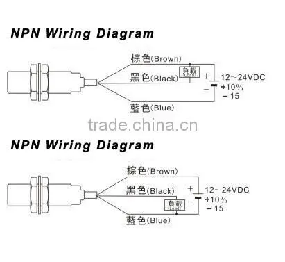 Inductive Sensor F3C-12KN04 series, M12, Cylinder Shape Inductance Sensor, PNP/NPN, Non-flush, Can Be Customized 5v DC, PUR