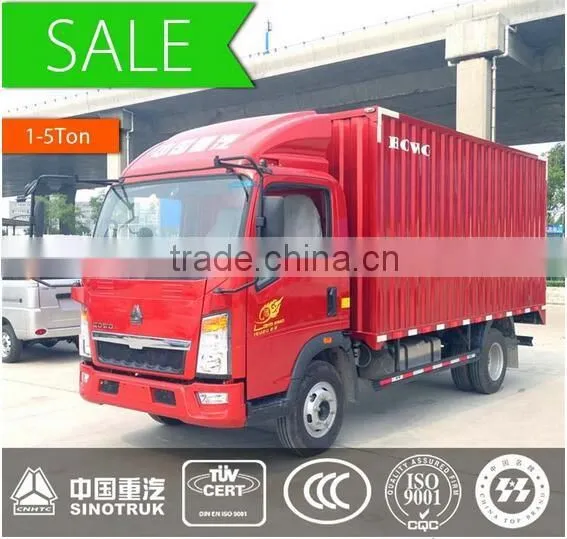 China Sinotruk HOWO 4*2 mini cargo truck 1-5 ton