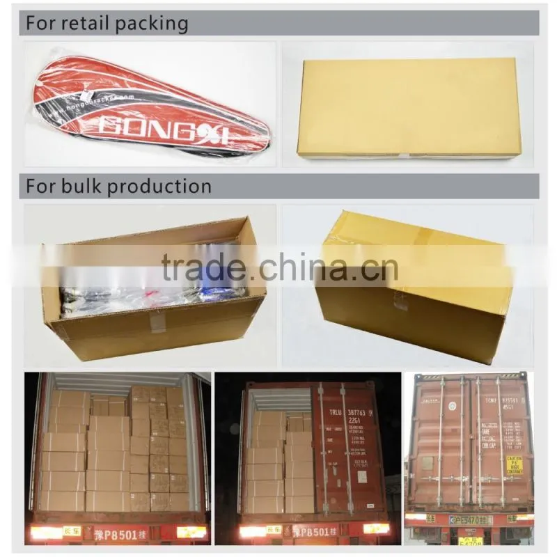 Men tennis racket with plastic bags in China factory OEM