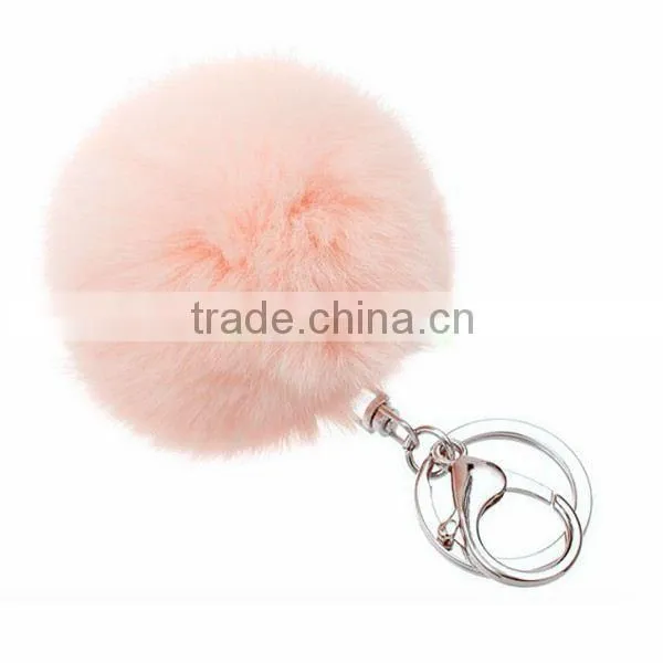 10cm rabbit fur ball keychain