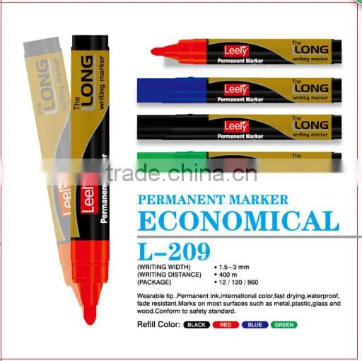refillable permanent marker pen without a clip