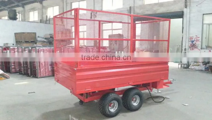 Hydraulic Dump Trailer,single axle farm trailer with power unit;ATV Trailer